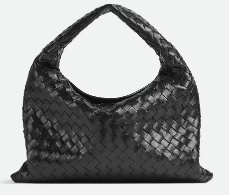 Bottega Veneta Hop Shoulder bag with Intrecciato craftsmanship in calf leather 796262 Black Bottega Veneta Hop Shoulder bag with Intrecciato craftsmanship in calf leather 796262 Black