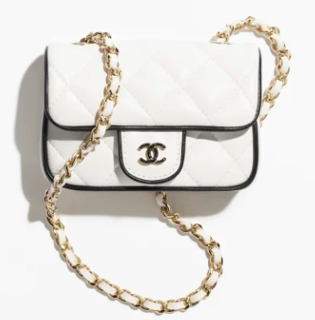 Chanel CLUTCH WITH CHAIN AP4516 White & Black