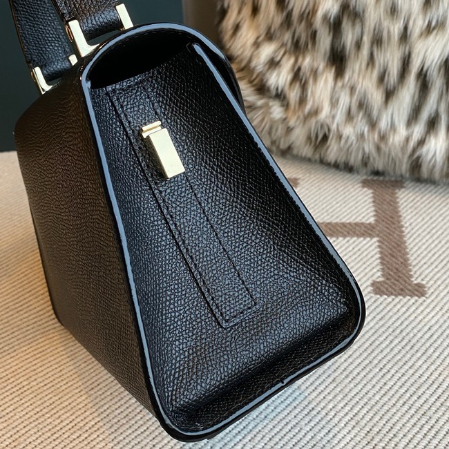 Valextra Iside Top Handle Mini Bag 00359 black