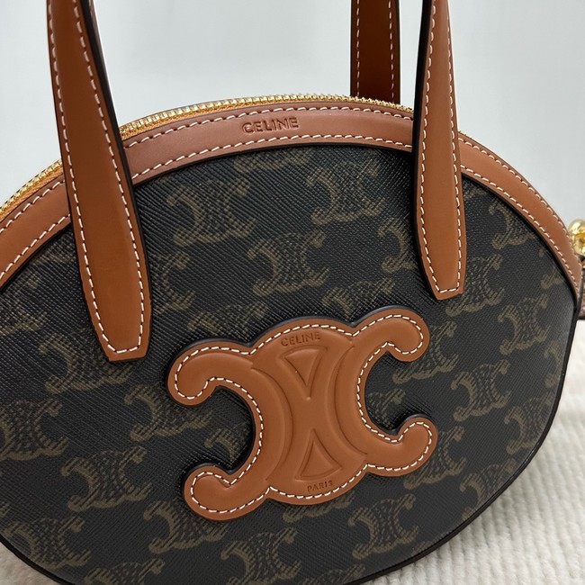 Celine IN TRIOMPHE CANVAS AND CALFSKIN 122262 TAN