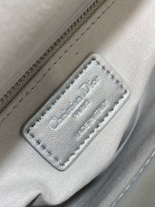 Mini Lady Dior My ABCDior Bag Cannage Lambskin M0505O Silver