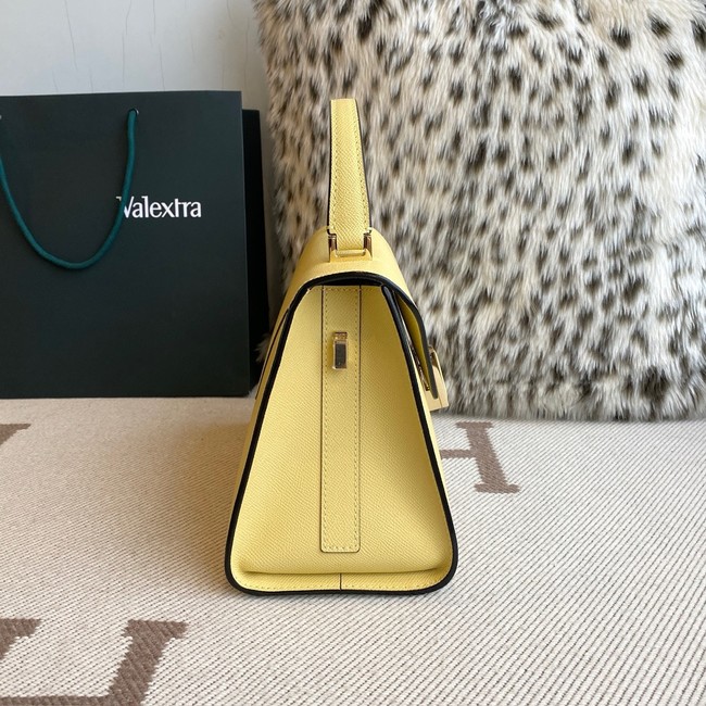 Valextra Iside Top Handle Medium Bag 56028 YELLOW