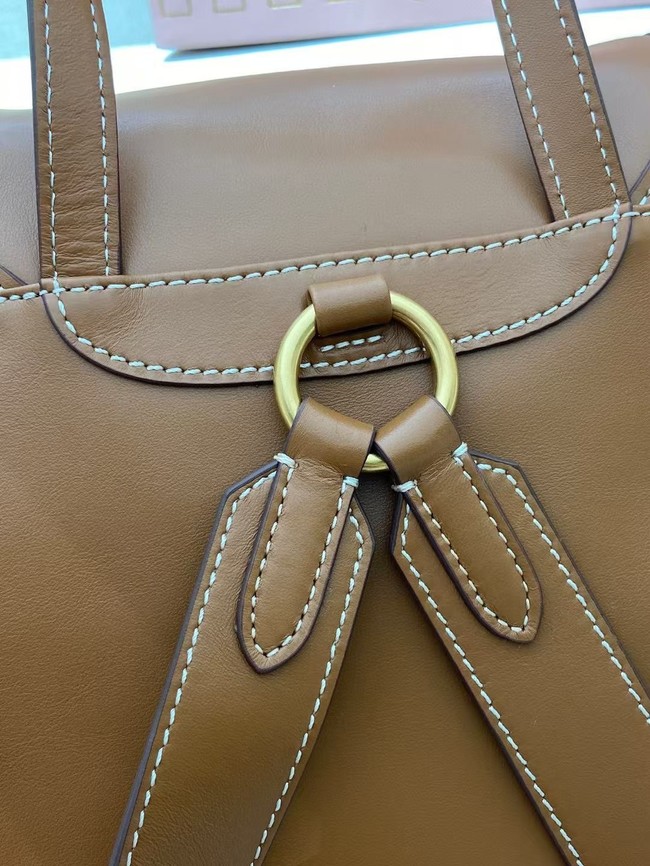 MIUMIU Cowhide backpack 5BZ042 brown