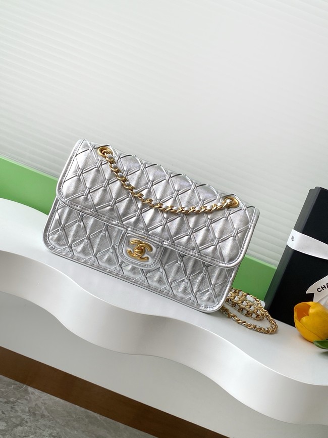 Chanel Mini flap bag AS4795 Silver