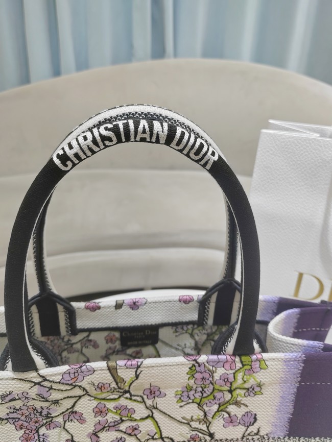 Medium Dior Book Tote Multicolor Dior Pivoine Embroidery M1296ZEXH