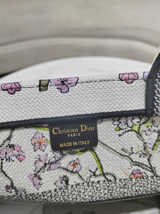 Medium Dior Book Tote Multicolor Dior Pivoine Embroidery M1296ZEXH