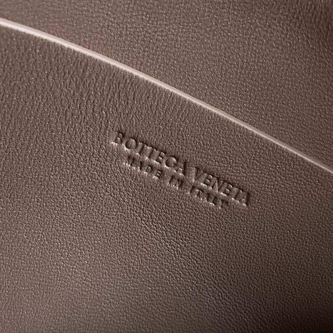 Bottega Veneta Intrecciato Concert Pouch 794258 dark gray