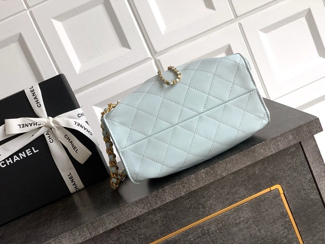 CHANEL 25 MINI HANDBAG AS5631 light blue