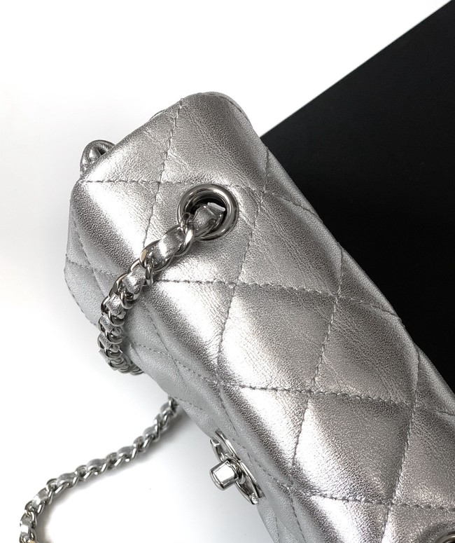 Chanel CLASSIC Original Lambskin 11.12 HANDBAG AS6564 Silver