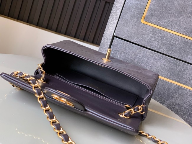 Chanel CLASSIC Original Leather 11.12 HANDBAG 1116 dark brown