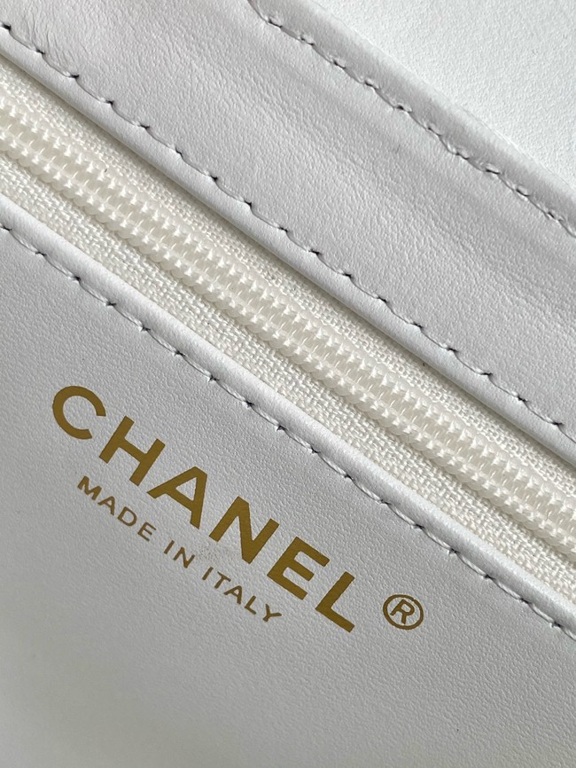 Chanel MINI SHOPPING BAG Fringed Sequins  AS4416 white
