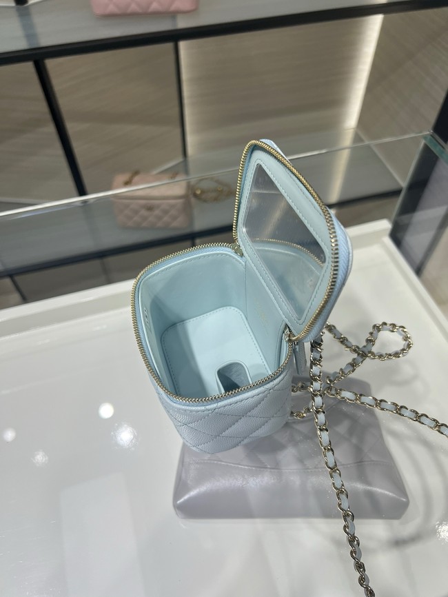 CHANEL Classic Small Vanity with Chain AP1340 blue
