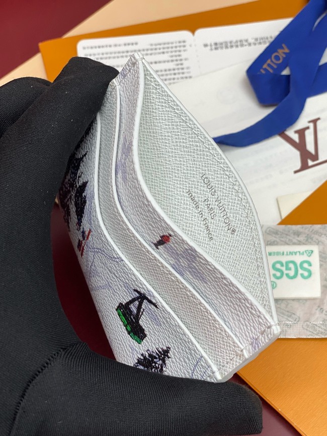 Louis Vuitton Double Card Holder M14864 White