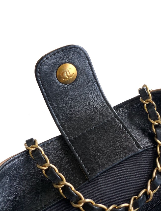 CHANEL Shopping Bag AS5657 Beige & Black