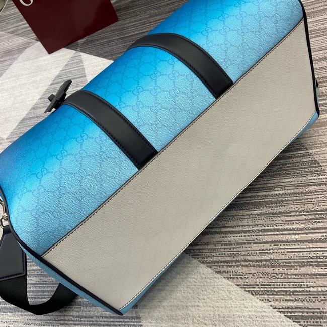 Gucci Original Leather GG Supreme Travel Bag 835688 blue