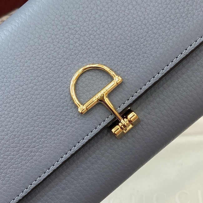 Gucci Softbit continental wallet 828147 light blue