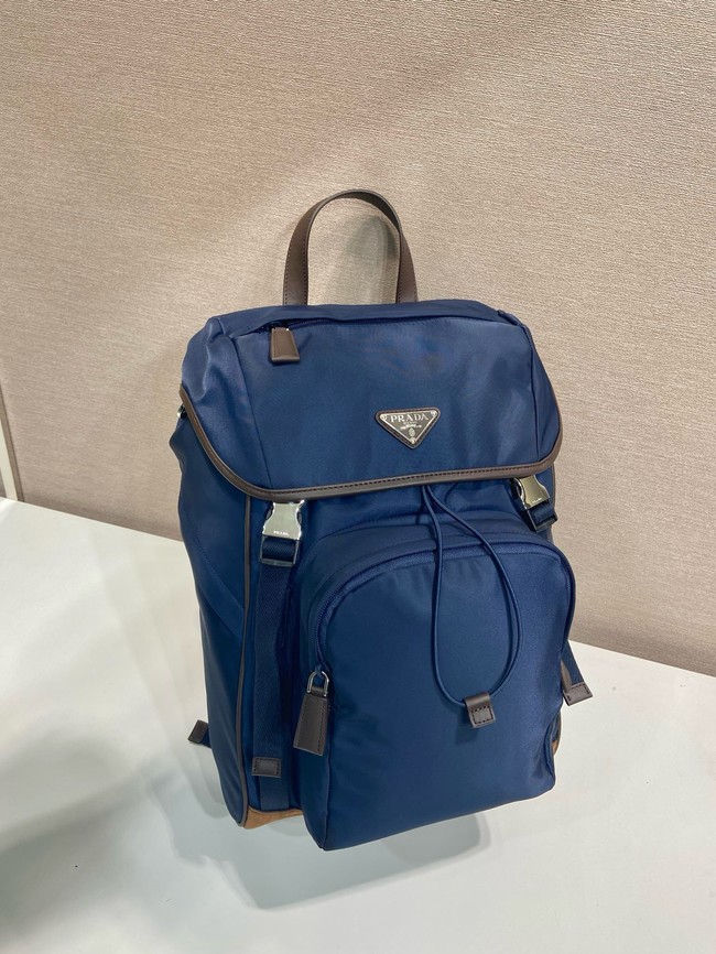 Prada Re-Nylon and Saffiano leather backpack 2VZ135 blue
