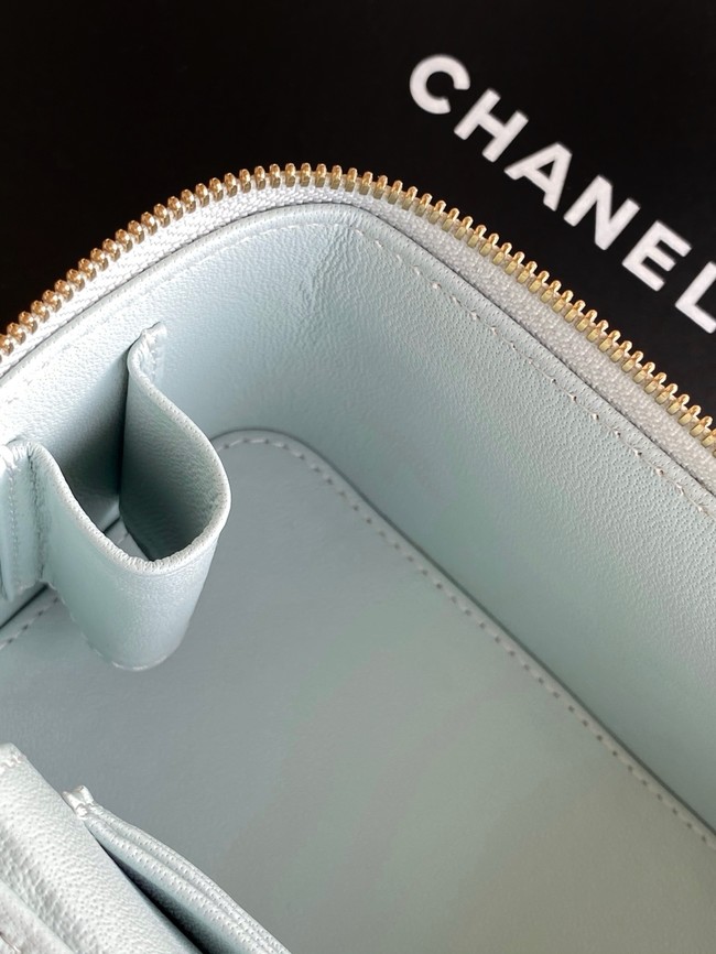 Chanel MINI FLAP BAG CLUTCH WITH CHAIN Gold-Tone Metal AP4325 gray