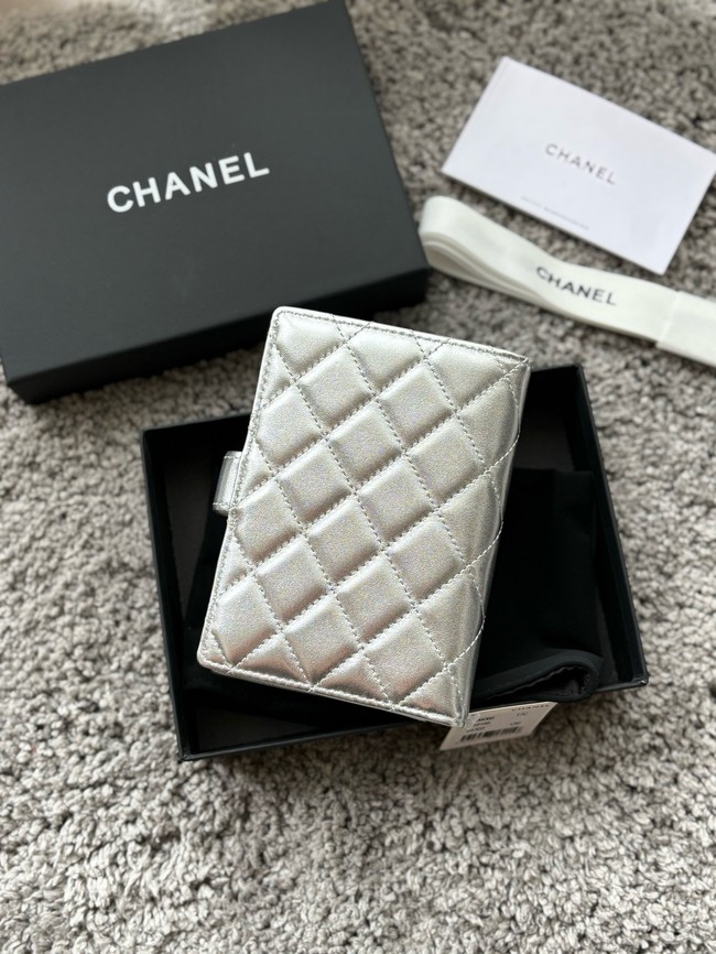 Chanel Passport Holder 96066 Silver