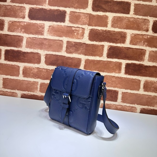 GUCCI GG Emblem mini crossbody bag 760235 blue