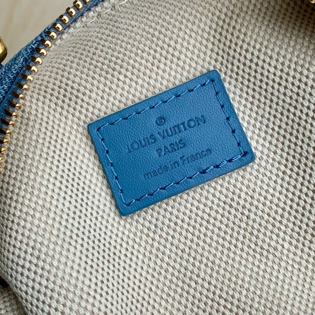 Louis Vuitton Speedy 18 Bandouliere N00208 Denim Blue
