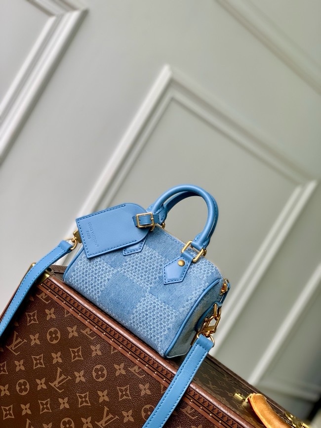 Louis Vuitton Speedy 18 Bandouliere N00208 Denim Blue