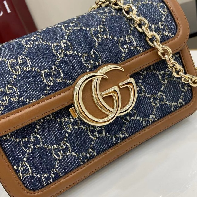 Gucci Go small shoulder bag 826761 Denim blue