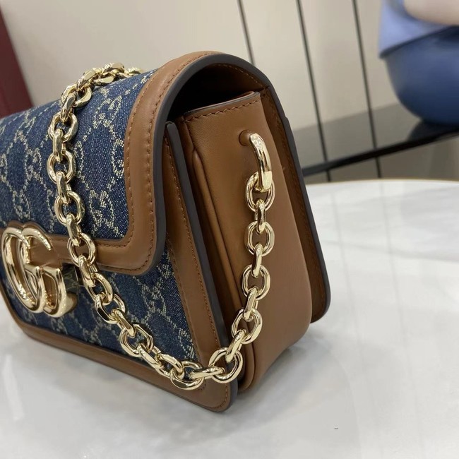 Gucci Go small shoulder bag 826761 Denim blue