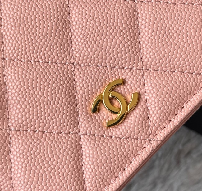 Chanel Leather Wallet A84058 pink