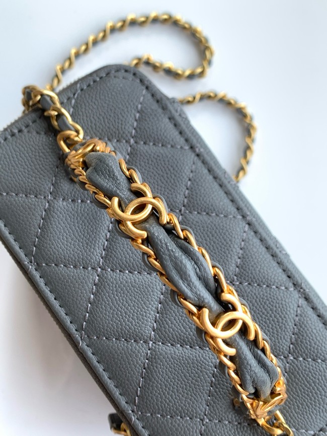 CHANEL Classic Small Vanity with Chain AP4799 gray