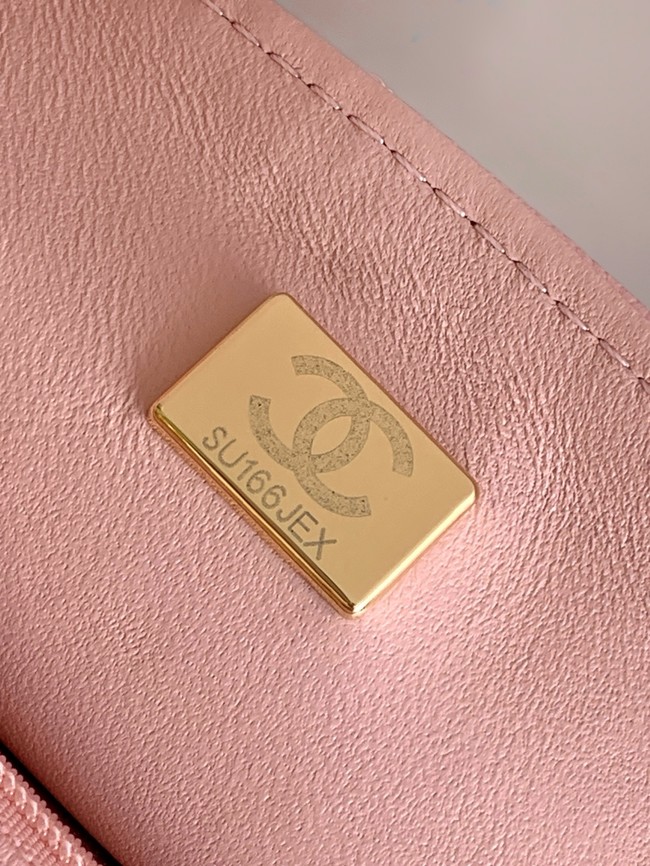 CHANEL Mini Flap Bag with Top Handle AS5701 pink