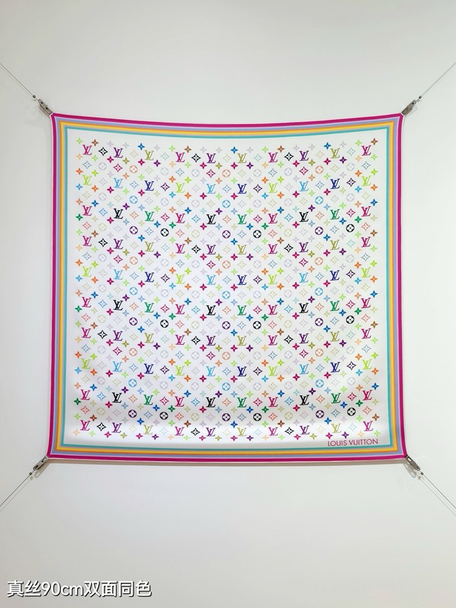 Louis Vuitton Square Scarf Silk Jacquard XT283