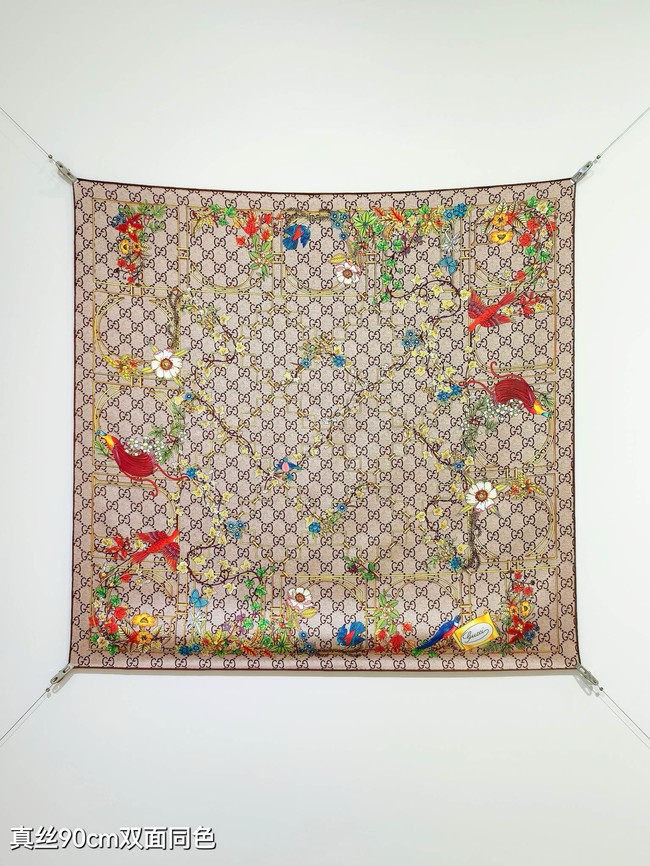 Gucci Square Scarf Silk Jacquard XT2890