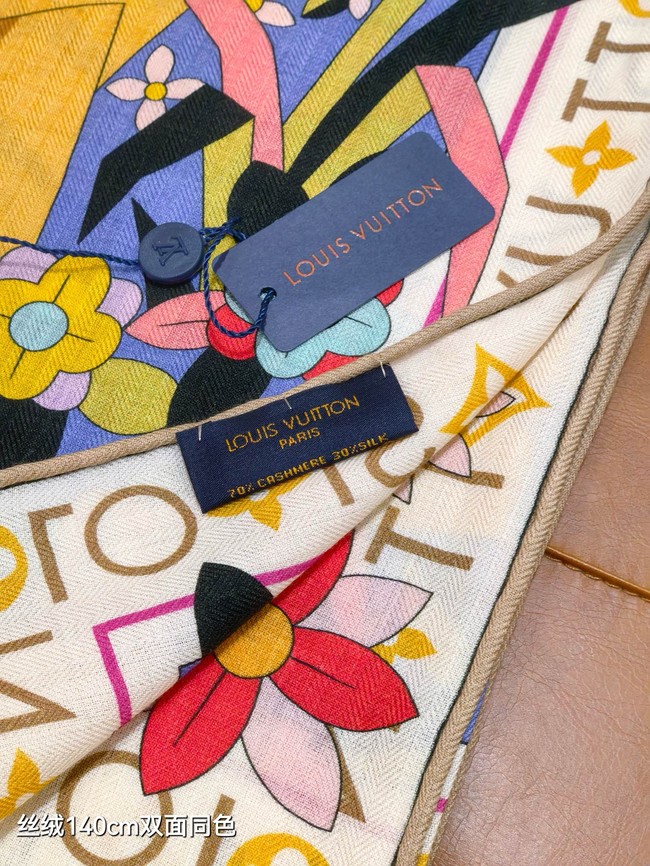 Louis Vuitton Shawl Cashmere and Silk KY123