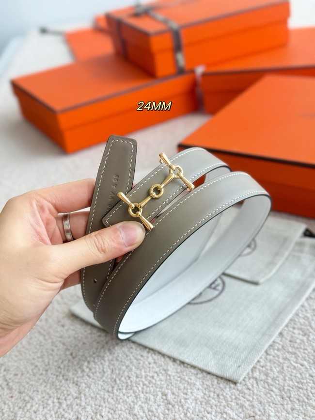 Hermes Swift calfskin double-sided leather belt 66031