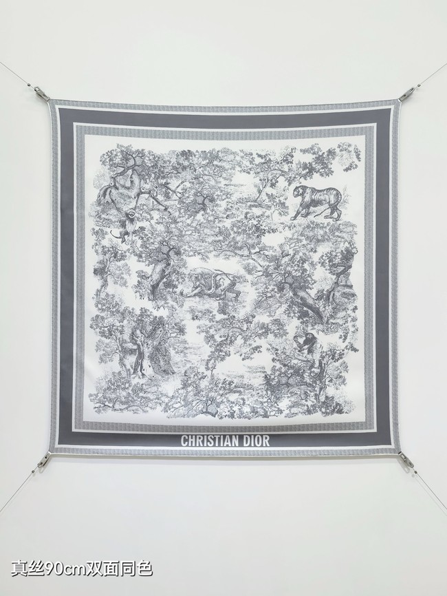 Dior 90 Square Scarf Silk Twill KY149