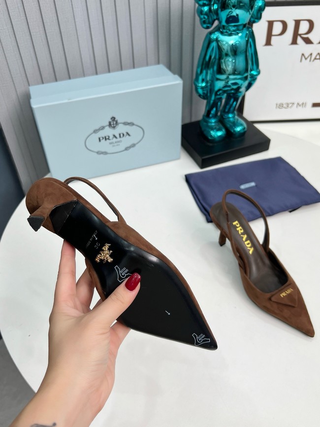 Prada leather slingback pumps 45086-1