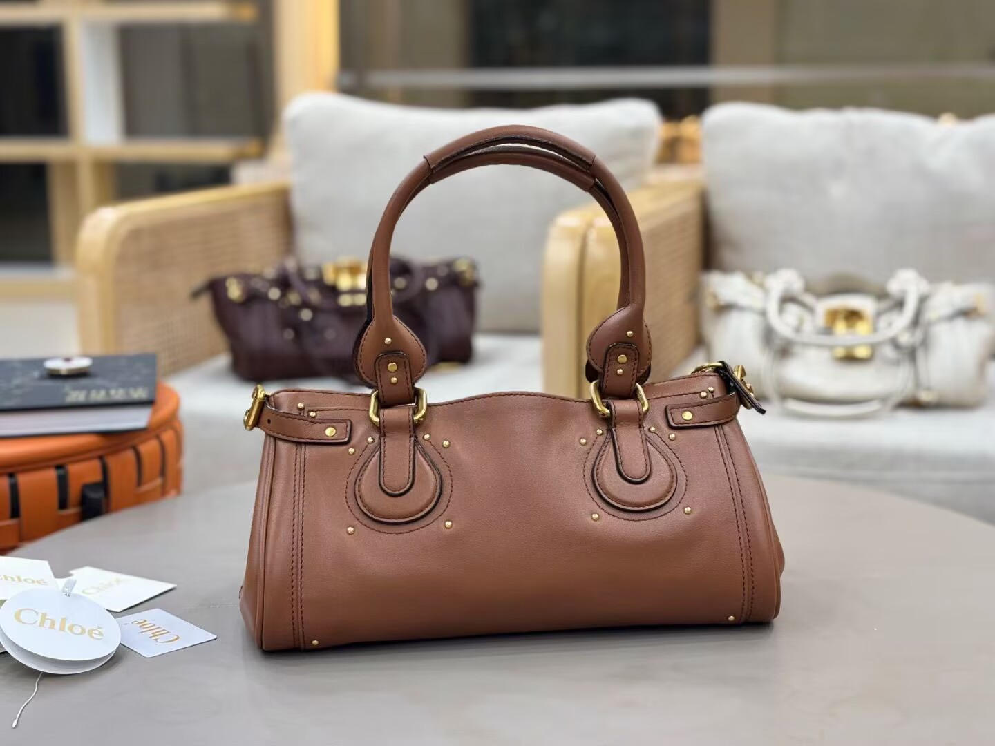 Chloe Original Leather Handle Bag C63202 Brown Chloe Original Leather Handle Bag C63202 Brown