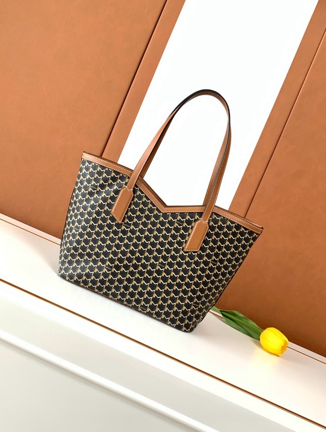 Goyard Calfskin Leather Tote Bag PM M8003 black&brown