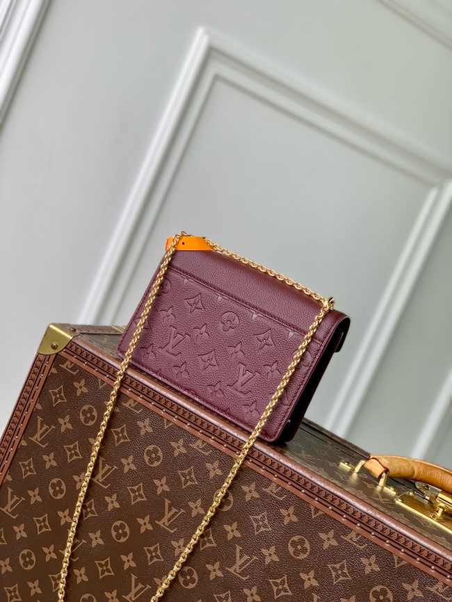 Louis Vuitton Wallet On Chain Rosy M25814 Grenat Red