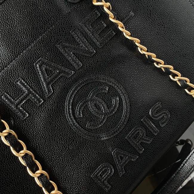 Chanel LARGE SHOPPING BAG Sheepskin AS3257 black