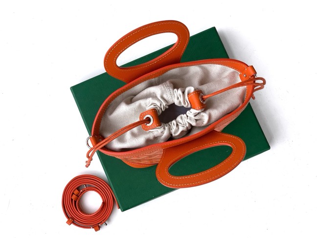 Goyard Calfskin Leather Tote Bag PM 00249 orange