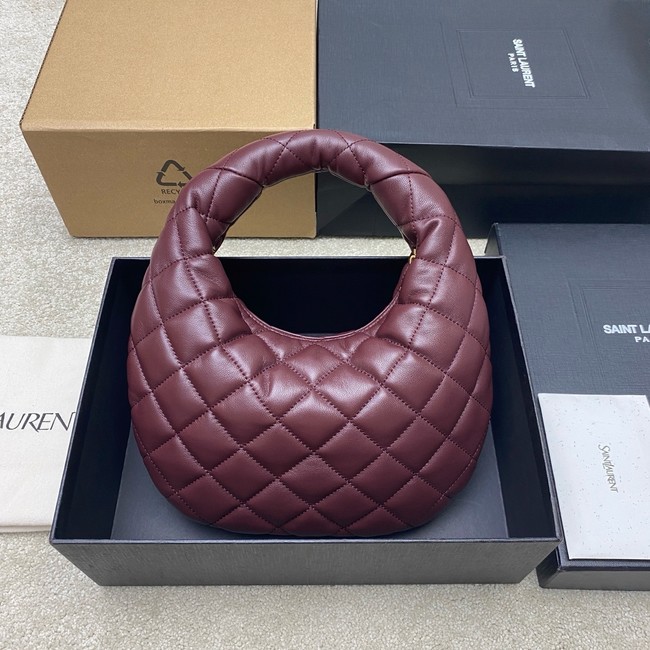 Saint Laurent ICARINO in quilted nappa 851689 ROUGE CABERNET