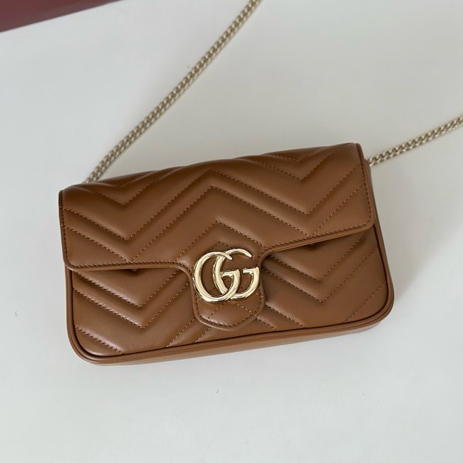Gucci GG Marmont small shoulder bag 751526 brown