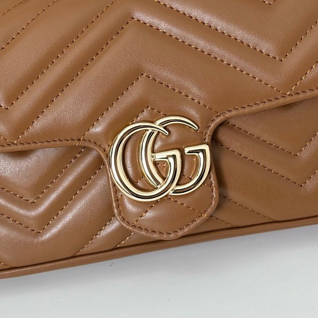Gucci GG Marmont small shoulder bag 751526 brown