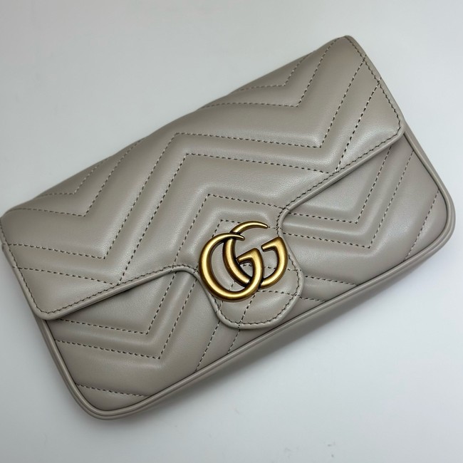 Gucci GG Marmont small shoulder bag 751526 light gray