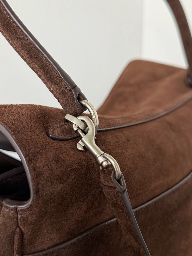 Balenciaga Rodeo Handbag Large suede calfskin 795459 Coffee