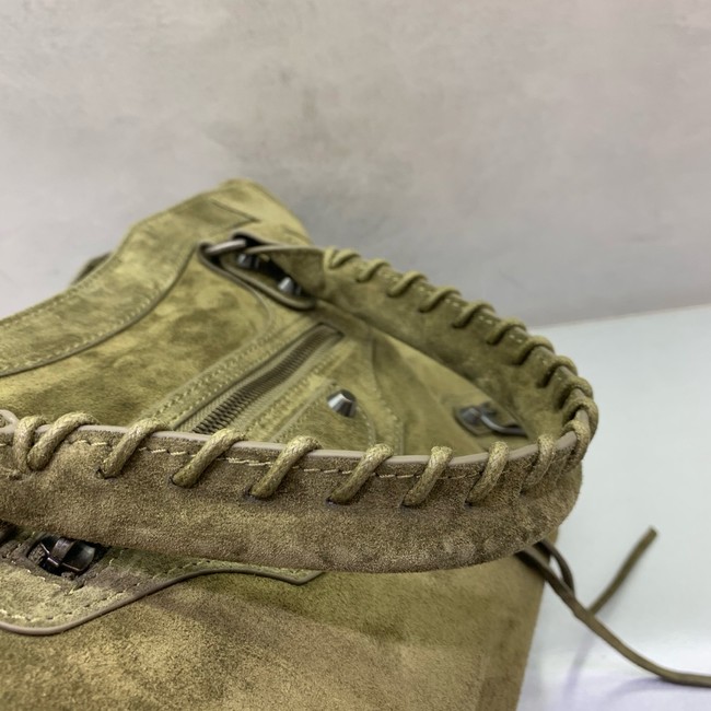 Balenciaga Le City medium suede tote bag 230582 green
