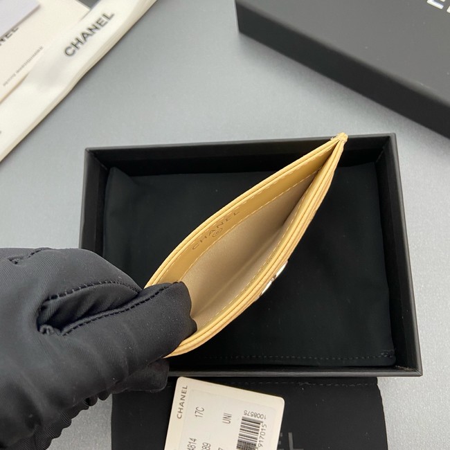 Chanel Classic Card Holder AP4814 yellow