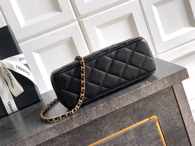 CHANEL Clutch Pearly Lambskin AS5912 black